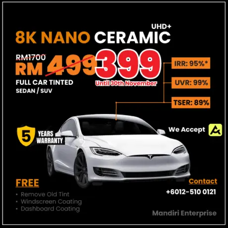 8K Nano Ceramic Tinted